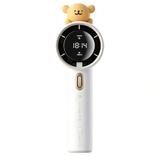 지수라이프 휴대용 라인 도그 일러스트 에디션 미니 USB 선풍기, 화이트, FA53