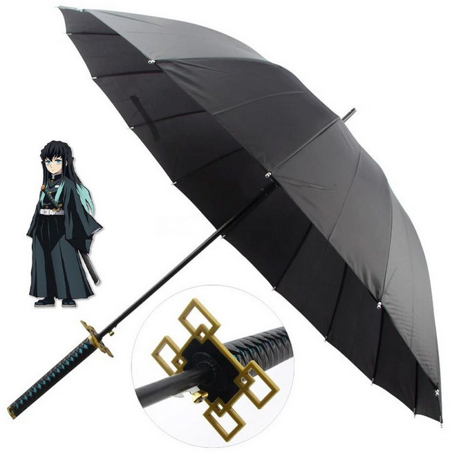 귀멸의칼날 우산 귀칼 일륜도 양산 칼모양 검우산 검모양 장우산