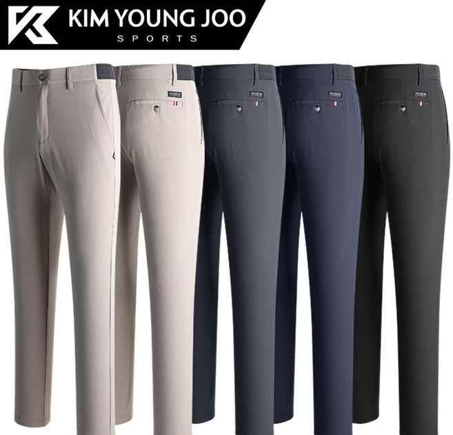 김영주스포츠 남성 봄여름 춘하용 기능성 쿨스판 골프바지