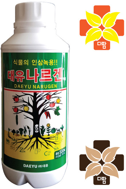 [다팜] 나르겐 500mL 질소 인산 칼륨 액비 붕소 미량요소 비료 화분 텃밭 식물 영양제 복합비료, 1개
