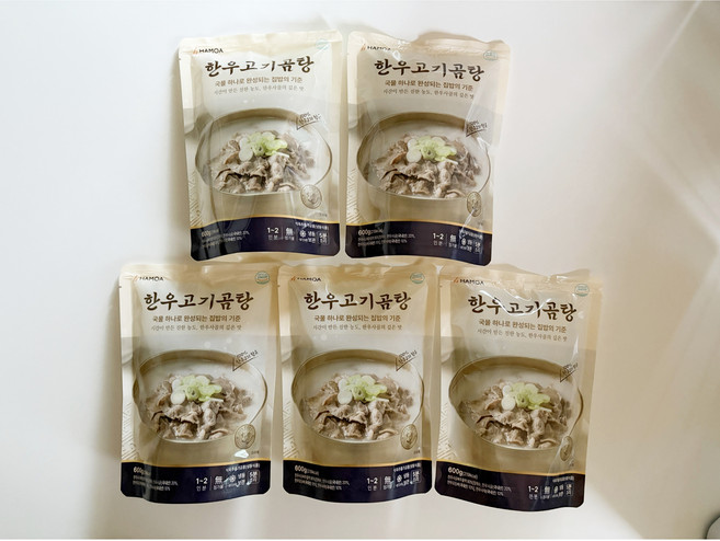 100%무첨가 한우사골곰탕600g(고기포함), 0, 600g, 5개