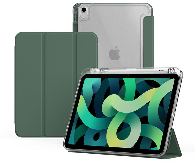 아이드 아이패드 클리어아머 애플펜슬 수납 케이스, 다크그린, 1개