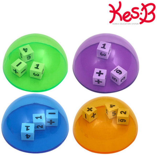 [캐스B] 튼튼 브레인키즈 수놀이 주사위 4종(2588) 덧셈뺄셈 사칙연산 수학놀이