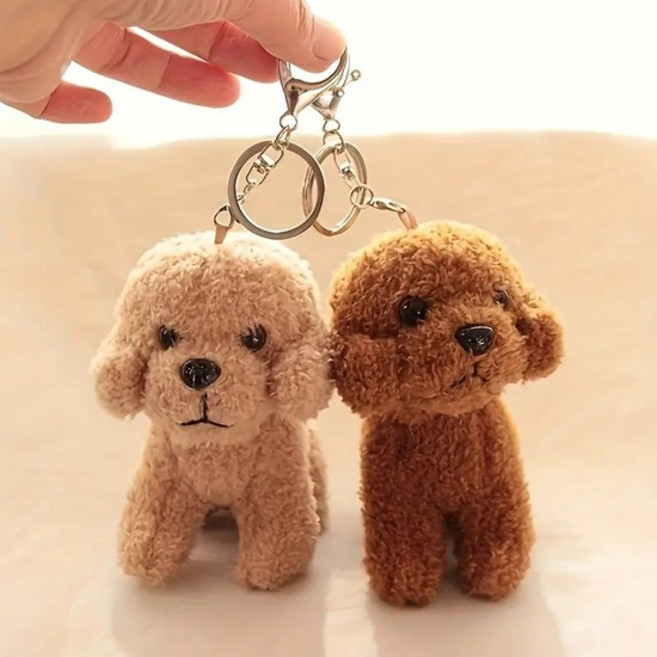 귀염뽀짝 푸들 강아지 키링 11cm 행운 인형 열쇠고리, 모카_푸들키링1P, 1개