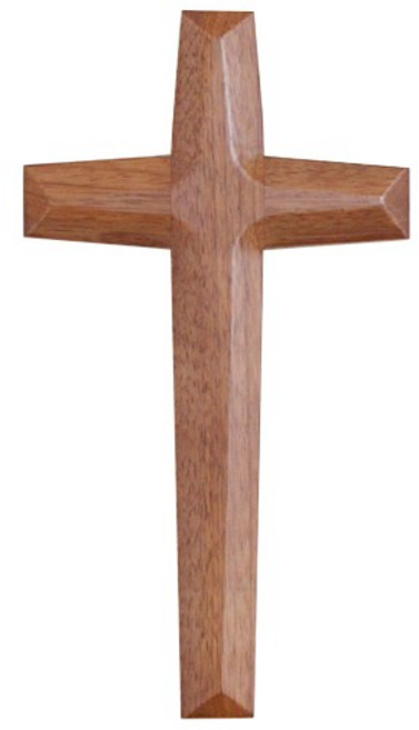 가온 원목 벽걸이 나무 십자가, 월넛