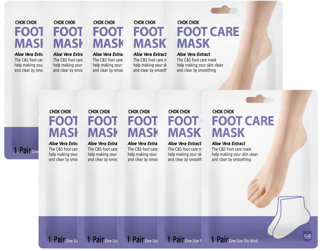 매직브라이트 촉촉한 발팩 겨울 보습 각질제거 풋팩 수분공급 양말 홈케어 풋마스크팩, 1개, 10개입, 14g