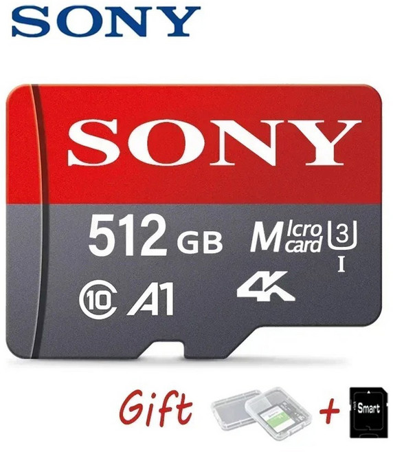 소니 마이크로 SD TF 카드 미니 메모리 카드 클래스 28GB 256GB 고속 플래시 메모리 TF 메카드 C 0 샤오미 전용 TB, 3) 512GB