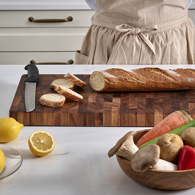 엣지바이브 에비히슈테른 플레이팅 엔드그레인 나무도마(특대), 브라운, 1개