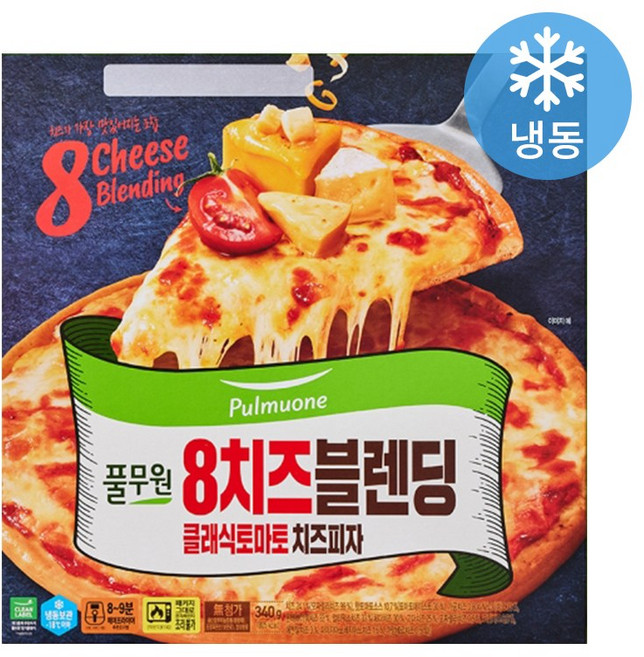 풀무원식품 8치즈블렌딩 클래식토마토 치즈피자, 3개, 340g