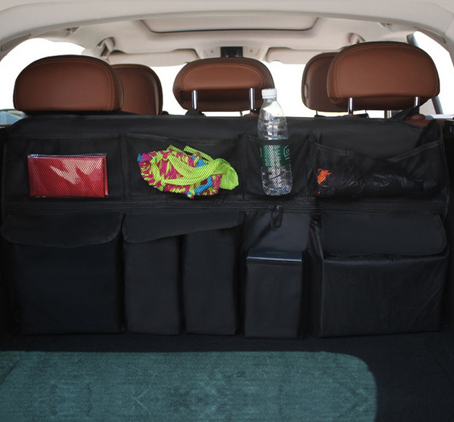 QM6 호환 트렁크 정리함 세차도구 정돈 뒷자석 가방 그물망 매쉬 수납걸이 포켓
