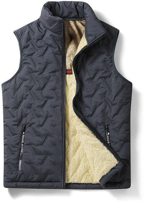 NEW SPORT! 石墨烯發熱保暖背心 加厚刷毛防寒馬甲 經典灰色