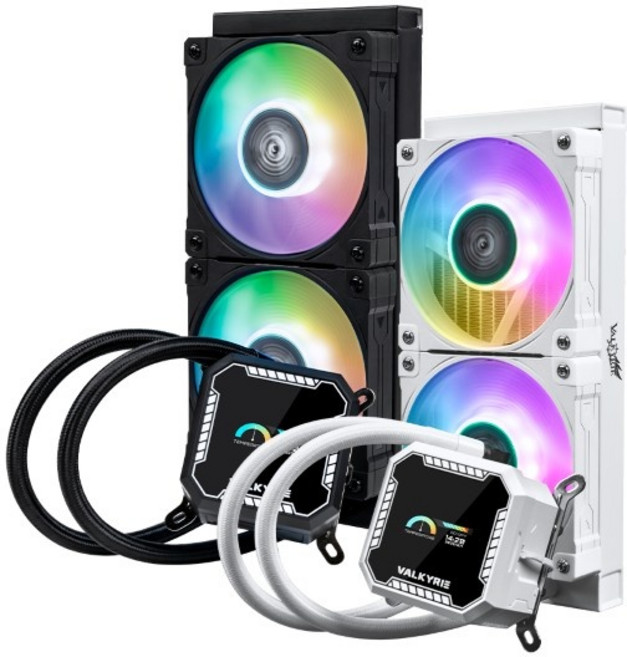 [발키리] B240 LCD ARGB [CPU쿨러] [화이트], 1개, 화이트