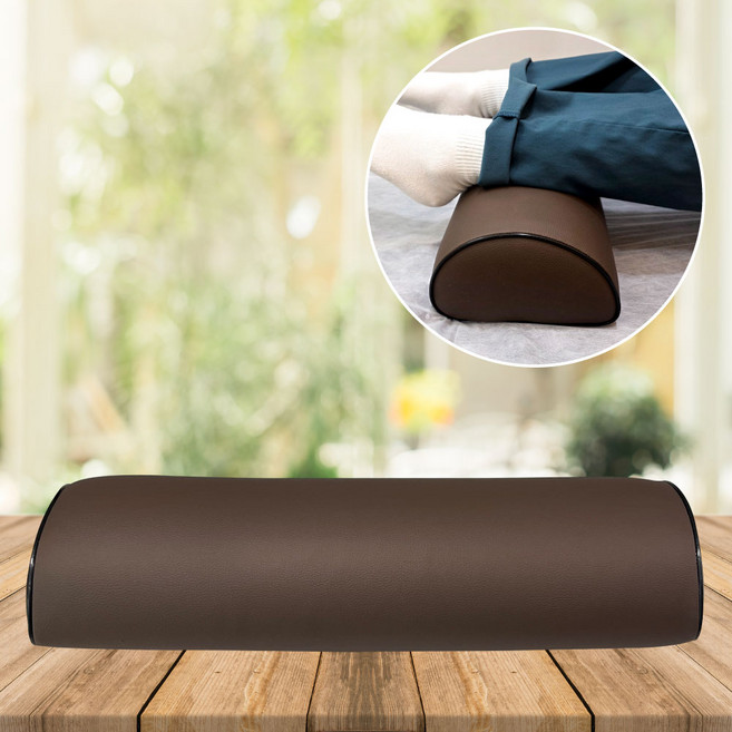 병원용 반달베개 중 레자 반달형 다리 무릎베개 병원용 한의원 정형외과 베개 딥브라운, 1개