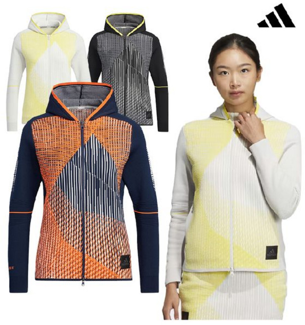 아디다스골프 여성 그라데이션 니트 풀집 후드 자켓 HG1671 HG1674 HG1676
