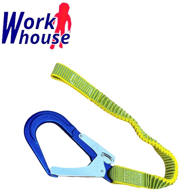 【Work house】台灣製巨力超輕型專利鋁合金大鉤伸縮織帶繩 - 背負式安全帶