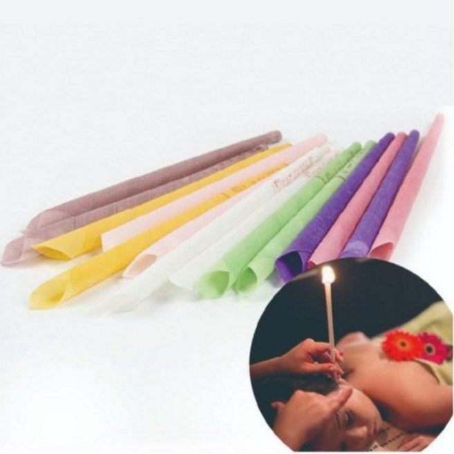 이어캔들 아로마테라피 귀마사지 귀청소 귀지제거 귀양초 귀뜸봉 귓밥제거 꼬깔형, 20개