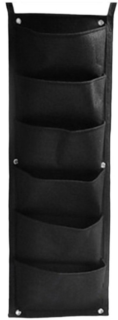 6개의 포켓이 있는 수직 매달린 정원 화분 방수 벽걸이 화분, 6, 1개