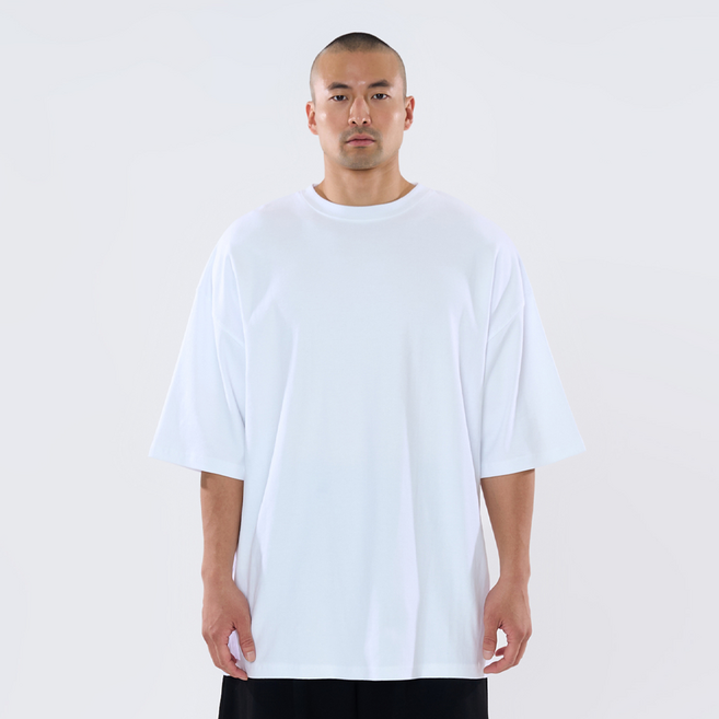 터틀백_고급 40수양면 무지 오버핏 반팔 티셔츠