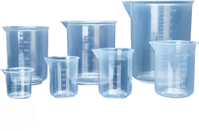 계량 비커 7종 세트 플라스틱 투명컵 25ML 부터 1000ML 실험 화장품 DIY