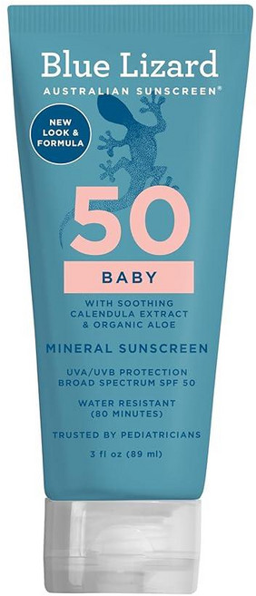Blue Lizard SENSITIVE Mineral Sunscreen with Zinc Oxide SPF 50+ 3 oz. Tube | Water Resistant UV, 3 Fl Oz (1팩), 1개, 89ml