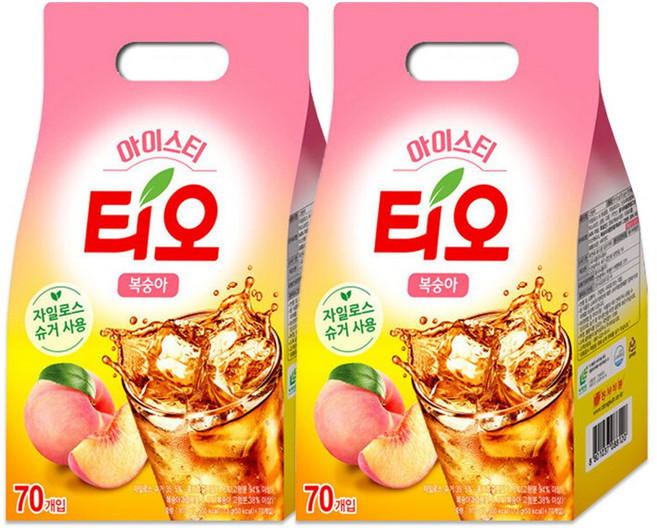 동서티오 아이스티 복숭아맛, 13g, 70개입, 2개