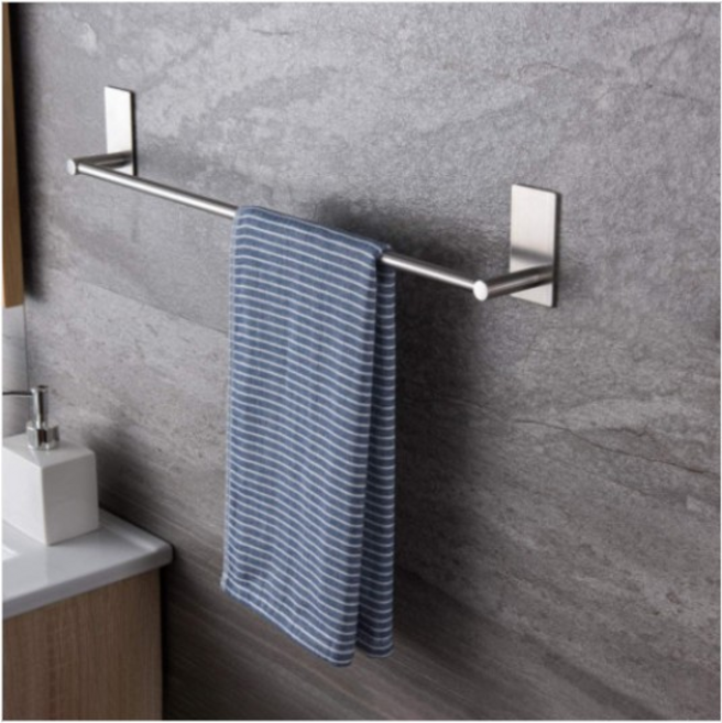 꼼꼼 3M 접착식 부착식 스테인레스 호텔식 욕실 수건걸이 30cm 40cm 55cm