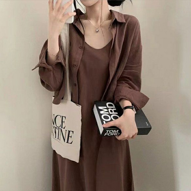 모던허니 여성 민소매 원피스 블라우스 셔츠 세트 셋업룩 바캉스룩 데일리원피스 봄 여름 가을 간절기템