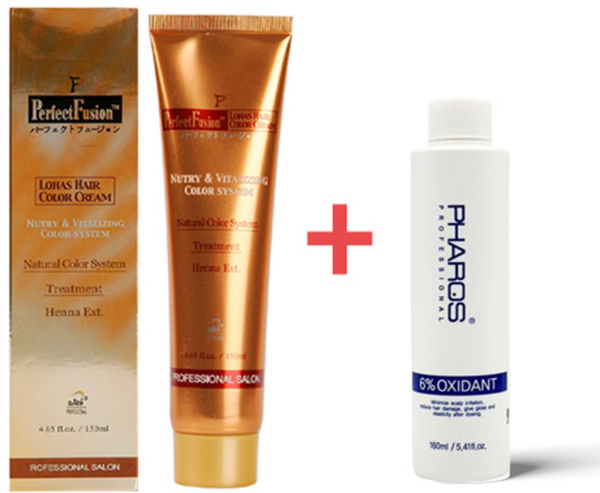 본코스메틱 퍼펙트퓨젼 로하스 칼라크림 염색약, 1개, R-6-중간붉은색