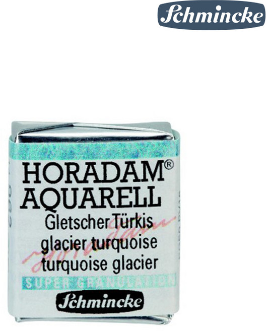 쉬민케 호라담 수채물감 고체케익 1/2pans 그래뉼레이션 Glacier Turquoise