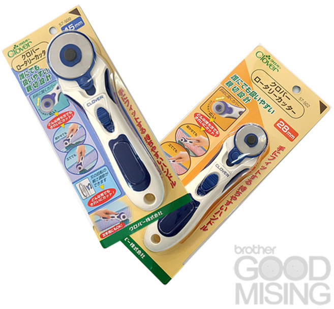 [CLOVER] 수입 일본 크로버 원형커터 2사이즈 [클로버/원단/재단가위/재단칼/로터리커터/양재/홈패션/미싱부자재/재봉용품/봉제용품/소잉팩토리], 1개, 28mm