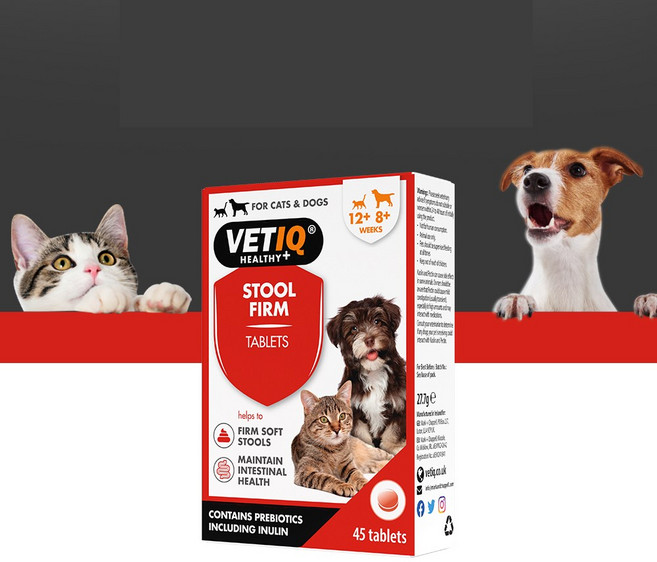 VETIQ 벳아이큐 엠씨 강아지 고양이 묽은 변 배변 보조제 스툴펌 45정