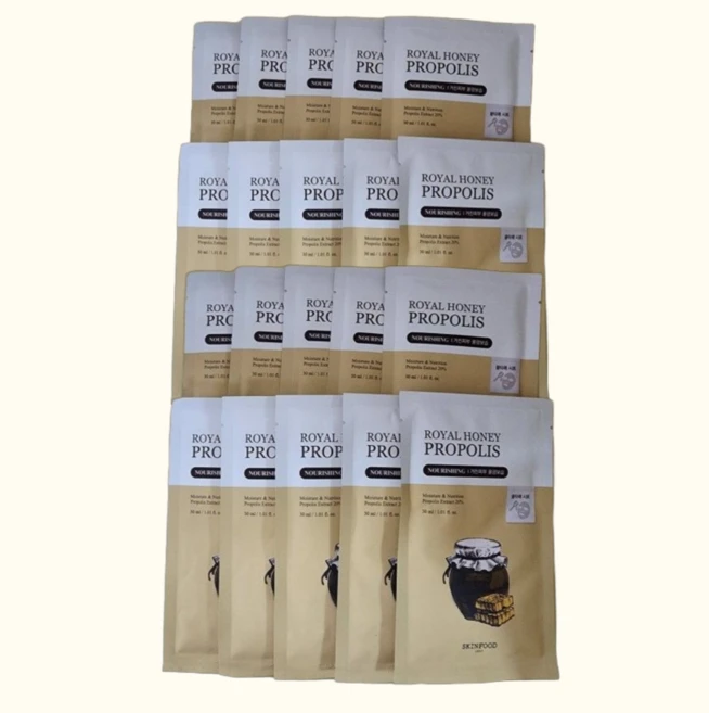 스킨푸드 로열허니 프로폴리스 인리치 마스크팩 30ml, 1개입, 20개 - 쿠팡