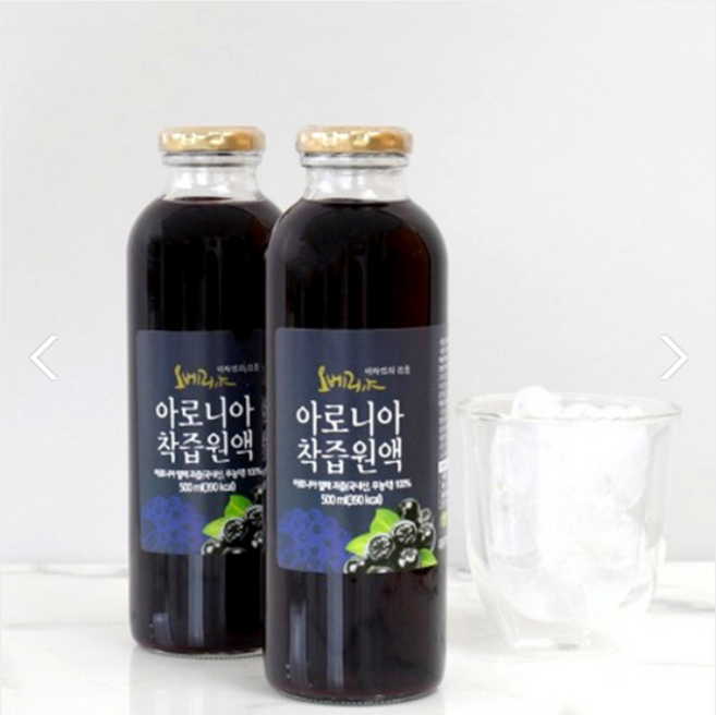 무농약 아로니아 원액 효소 즙 액기스 500ml, 1개