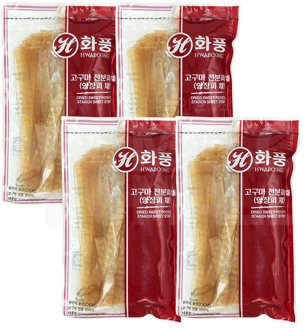 화풍 고구마전분피채 양장피채, 4개, 250g