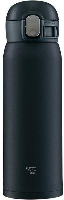 【ZOJIRUSHI 象印】一體式中栓不銹鋼真空保溫瓶 SM-WA48 480ml 保冷保溫 彈蓋式水壺, 黑色, 1個