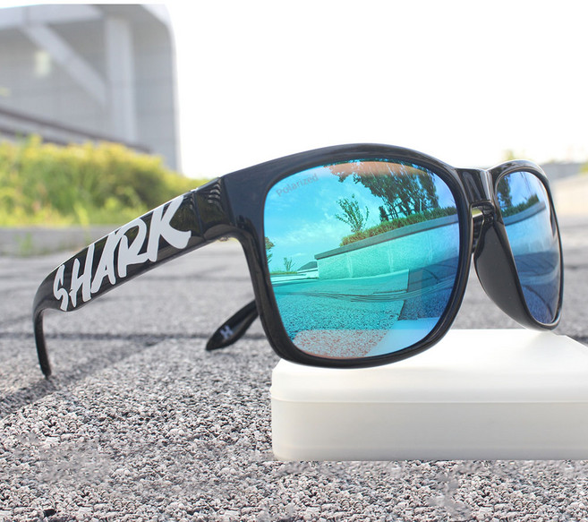 낚시 선글라스 편광 선글라스 스포츠 선글라스 남성 여성, 샤크프라임 X582 딥블루 편광, 1개