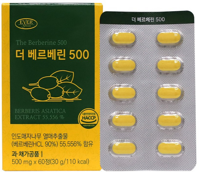 [엠디] 에버 더 베르베린 500 HACCP 인도매자나무 열매추출물 60정, 2개