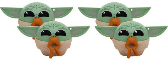 Bitty Boomers 스타워즈: 보바 펫의 책 - 펫 미니 블루투스 스피커 올리브 그린 2.3인치 109609, 1 Count (Pack of 4), The Child with Frog