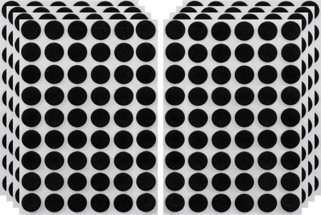 54쌍+54쌍 원형 양면 접착 찍찍이, 블랙 10mm (T505), 216개