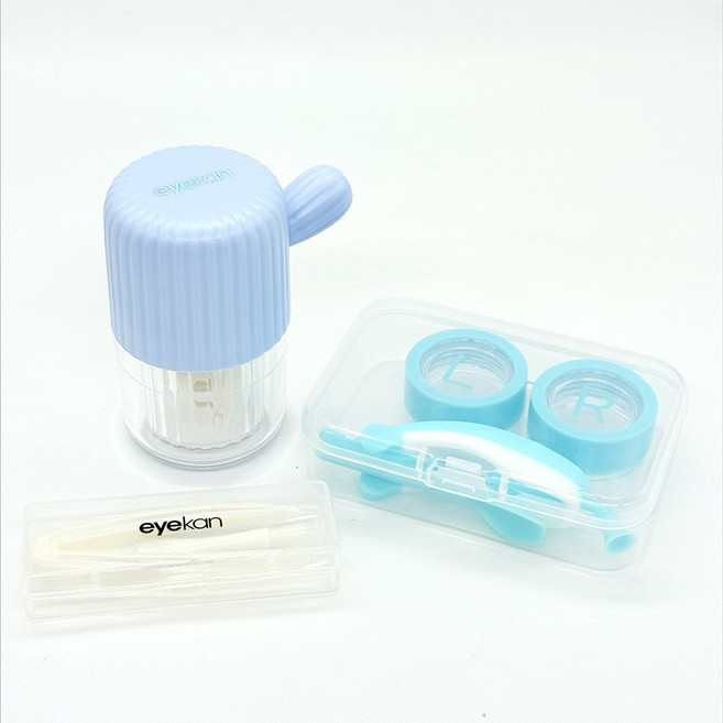 마마픽스 렌즈 세척기 렌즈 케이스 세트, 1개, 02렌즈세척블루+흡착보관블루