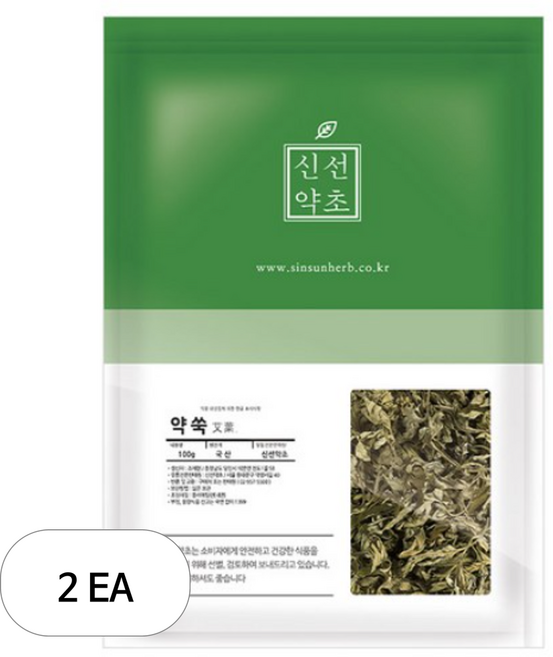 신선약초 국산 약쑥 강화사자발쑥, 100g, 2개