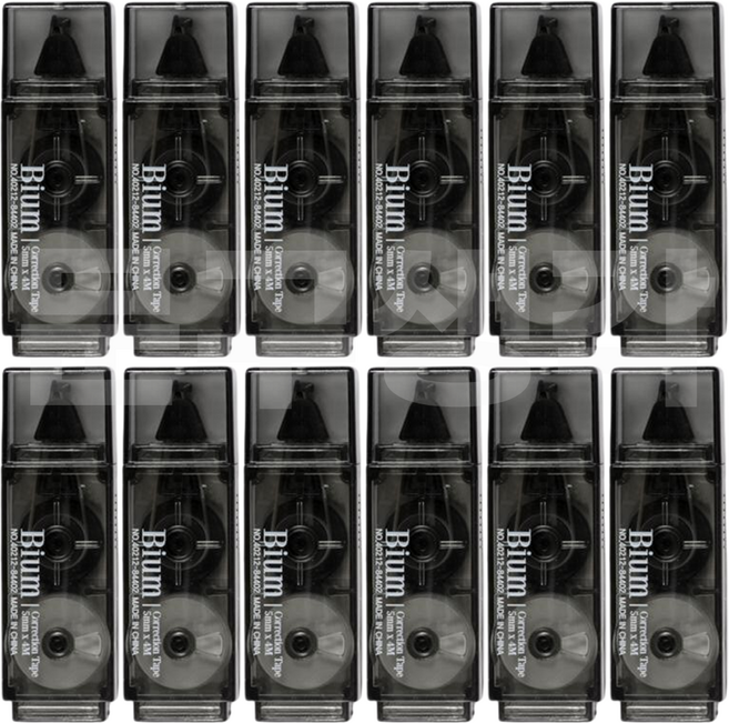 모닝글로리 비움 미니 수정테이프 4M, 12개, 스모키