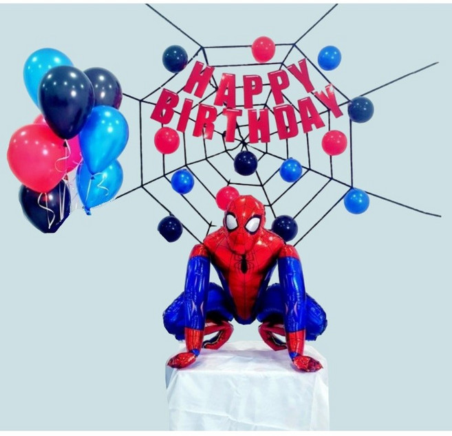 3D스파이더맨 풍선세트 생일파티 아들생일 남아 어린이집 행사, 모두포함