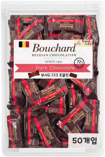 부샤드 초콜릿 다크 코스트코 개별포장 50개, 1개