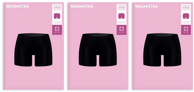 BYC 메가스타 여아동 주니어 3부 면스판 속바지 3매
