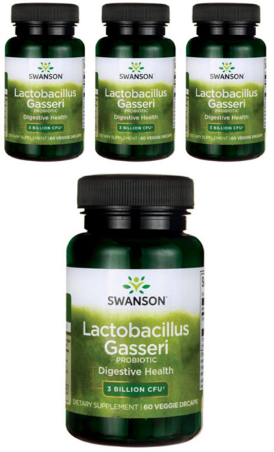 스완슨 락토바실러스 가세리 3 빌리언 CFU 베지캡슐, 60정, 4개