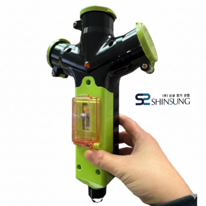 신성 방우형 3구 3WAY 멀티 콘센트 멀티탭 누전차단기 내장, 1개