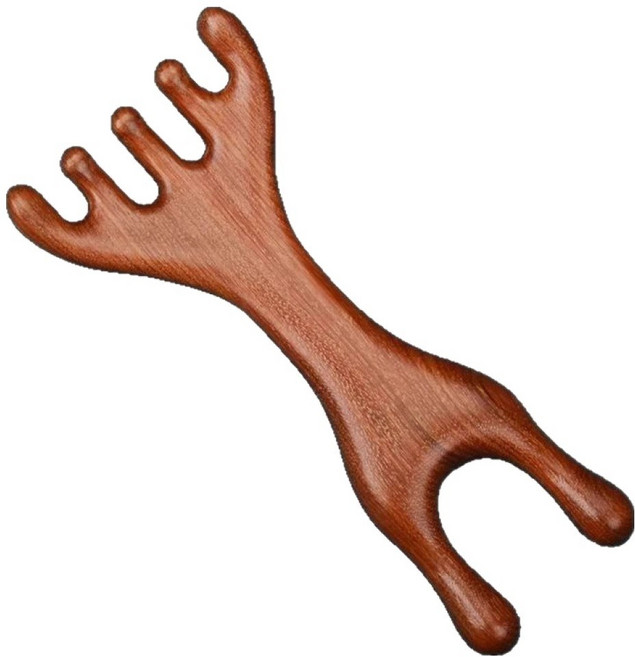 바디랑뷰 원목 두피괄사 마사지, 원목 B타입, 1개