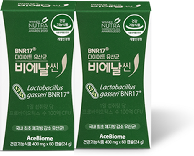 [비에날씬] BNR17 다이어트 유산균 비에날씬 프로, 60정, 2개