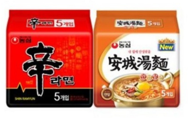 농심 신라면 멀티(5입) 1팩 + 안성탕면 총10봉, 10개
